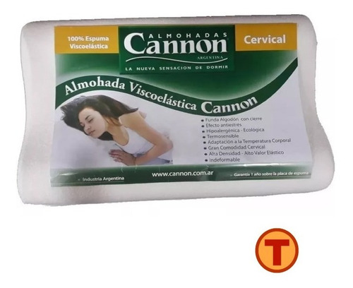 Combo Cannon 2 Almohadas Viscoelasticas Cervical Inteligente