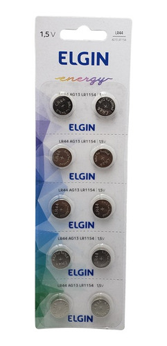 Bateria Elgin Lr44 1.5v C/10 Ag13 Lr1154 A76 357