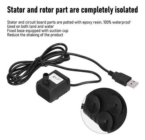 Mini Bomba Sumergible Usb Plug Dc Electrónica Sin Escobillas