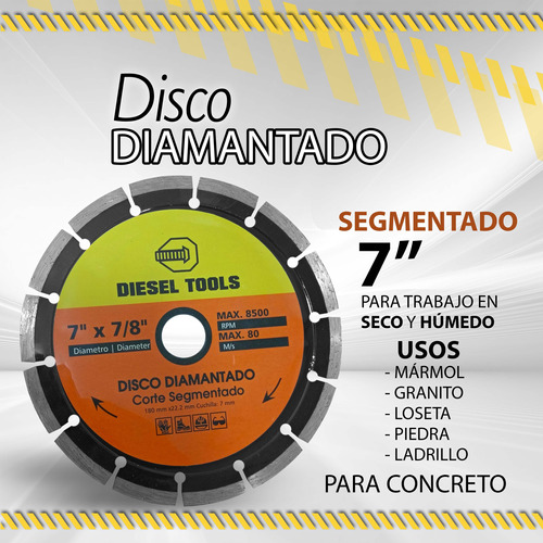 Disco Diamantado 7  Ph-gw180 Segmentado Covo / 08162