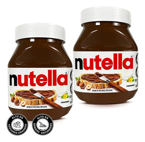 2 Crema De Avellanas Nutella - g a $132