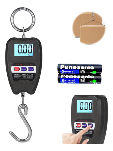Báscula Balanza Colgante Gancho Digital Lcd Portátil 200kg/n
