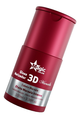 Gloss Matizador 3d Marsala Vermelho Magic Color 100ml