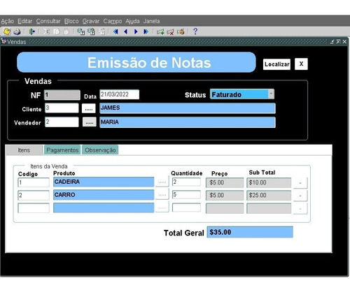Sistema Em Oracle Forms - Fontes