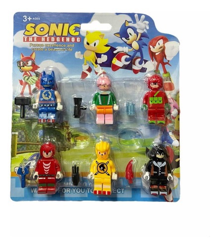 Mini Figuras - Set Figuras Sonic - X 6 Con Accesorios