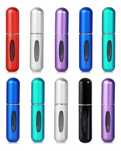 Pack X 5 Mini Perfumeros Portátil Recargable 5ml Atomizador