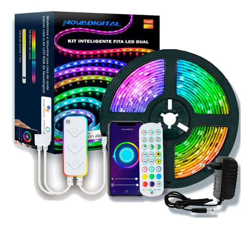 Kit Fita Led Rgb 5 Metros Wi-fi Automação Alexa Google Home