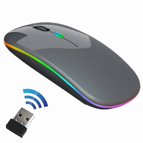 Recargable Ratón Inalámbrico Rgb Color 2.4g Mouse Silencio