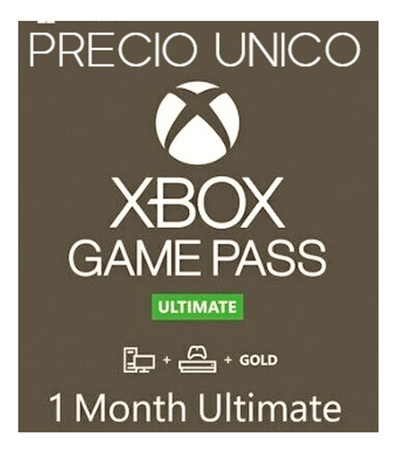  Xbox Game Pass Ultimate Por 1 Mes Codigo Digital Pin