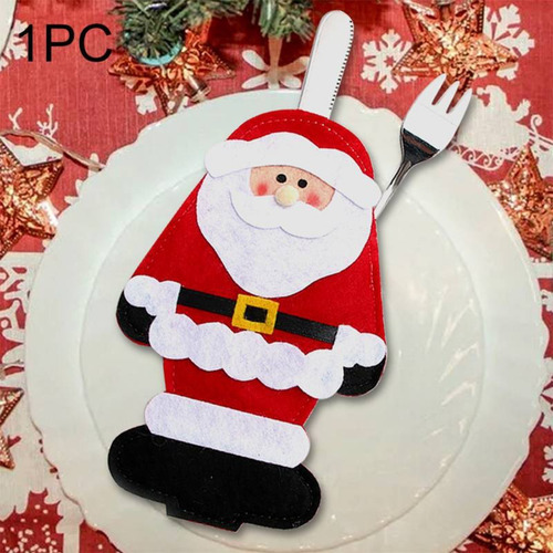 Imagen 5 de 8 de Cobertor De Cubiertos Navidad Papa Noel
