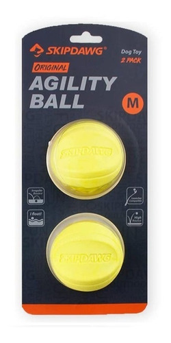 Pelota Para Perro Premium Gigwi Skipdawg Agility Ball X2 - M Color Amarillo