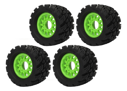Pneus 1/10 Rc, 4 Peças De Rodas E Textura Irregular, Forte A