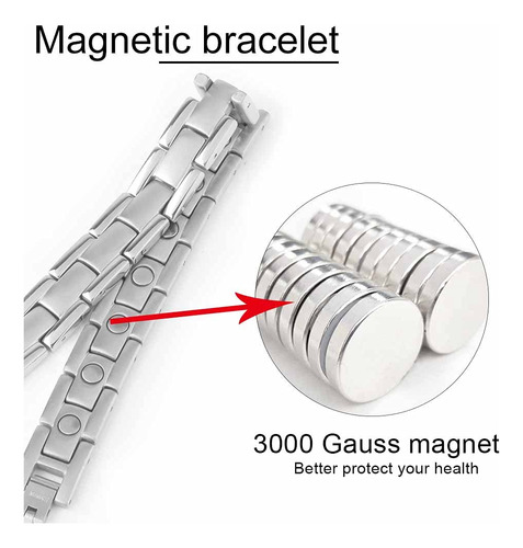 38 Pulsera De Plata De Línea De Titanio Para Hombres Pulser