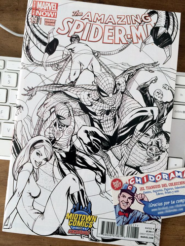 Comic - Amazing Spiderman #1.1 Midtown Sketch Scott Campbell