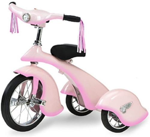 Triciclo Retro Clasico Rosa P/ Niños 2-5 Años, Envio Gratis