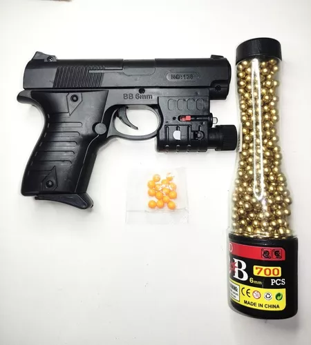 Kit Arminha de brinquedo Prata e Preta +1000 Bolinhas / Pistola de