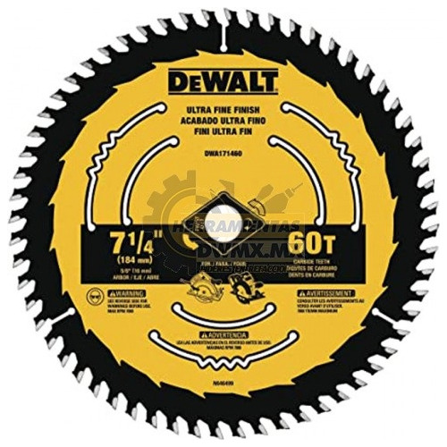 Disco Sierra Circular 7 1/4 60 Dientes Dewalt