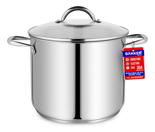 Stockpot Bakken-swiss Deluxe De Acero Inoxidable De 24 Cuart