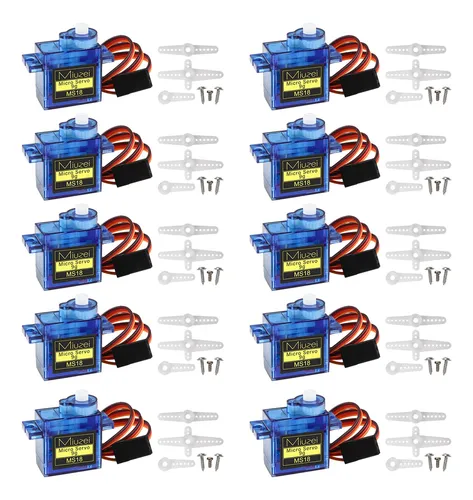 Microservomotor Miuzei Sg90 9g Metal Gear Para Arduino 10 P