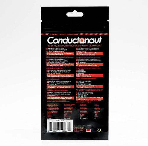 Pasta Termica Grizzly Conductonaut Metal Liquido 5 Gramos