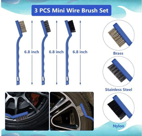 Juego De 24 Cepillos Para Detalles De Coche,kit De Lavado