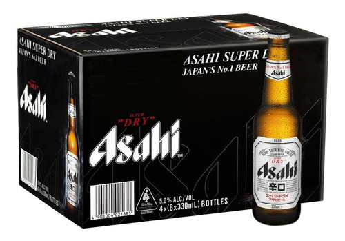 Imagen 1 de 1 de Pack 24u Combo Cerveza Asahi Japonesa 330 Ml
