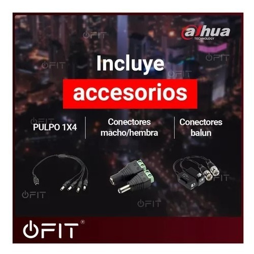 Imagen 6 de 10 de Kit Seguridad Dahua Full Hd Dvr 8ch + 4 Camaras + 1tb