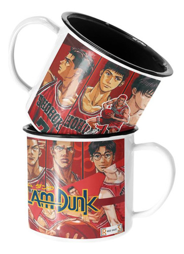 Taza Enlozada Lechera Hanamichi Sakuragi Slam Dunk