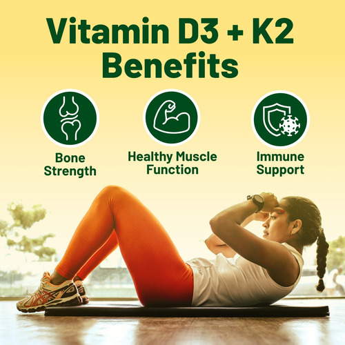 Vegan Vitality Vitamina D3 K2 4000 Ui Cápsulas Veganas
