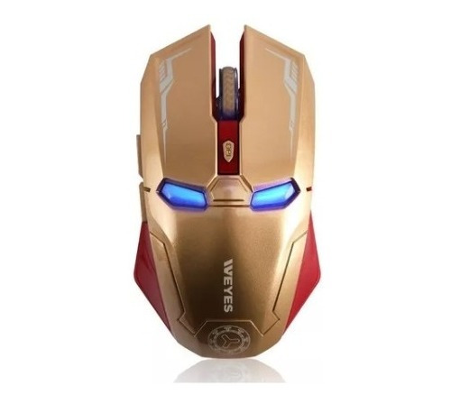 Mouse Inalambrico Gamer Iron Man Ergonomico 6botones Origina