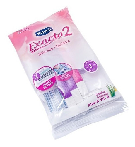 Bulto 72 Blister 3 Unds Afeitadora Schick Exacta2 Delicada