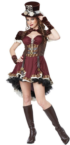 Disfraz Para Mujer Chica Steampunk Talla Xs 4-6 Halloween