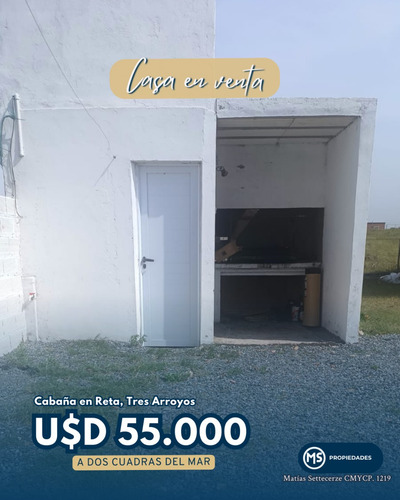 Cabaña En Reta A Dos Cuadras Del Mar 2 Dormitorios, Parrilla Y Balcón