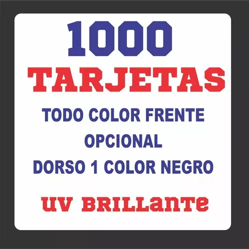 Tarjetas Personalizadas 9 X 5