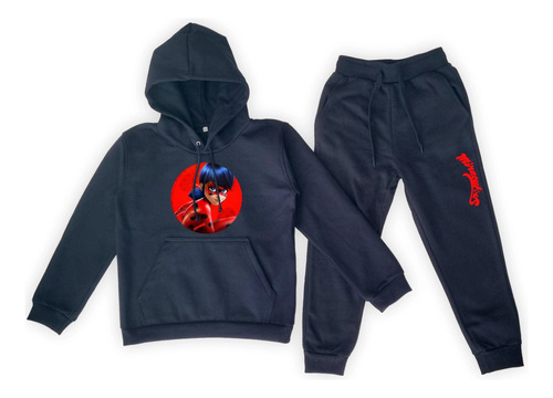 Conjunto Deportivo Niños/as Miraculous Ladybug Con Capucha