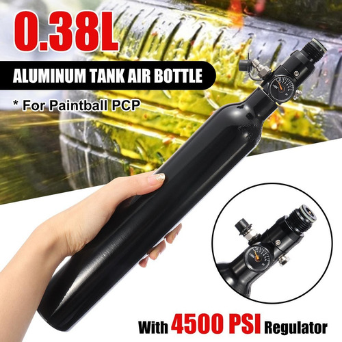 Imagen 4 de 9 de 0.38l Paintball Pcp Tank 4500 Psi Regulador