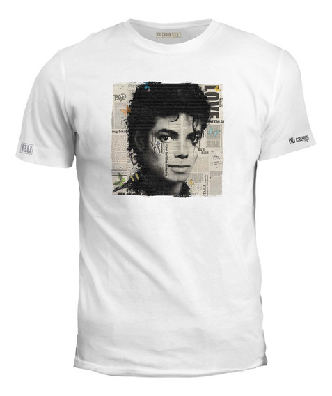 Camiseta Michael Jackson Pop Ilustración Periódico Idk Camiseta Michael Jackson Pop Ilustración Periódico Idk