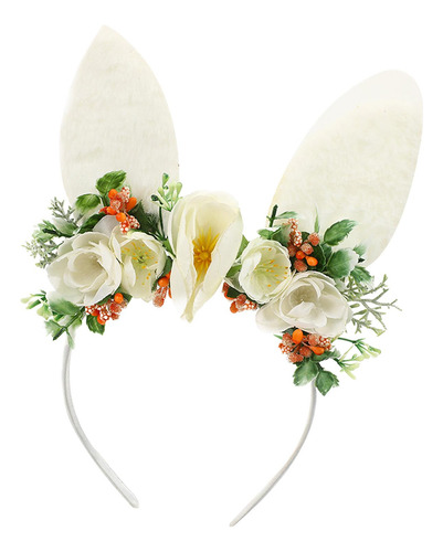Diadema De Flores Para El Pelo, Diadema Ligera Con Orejas