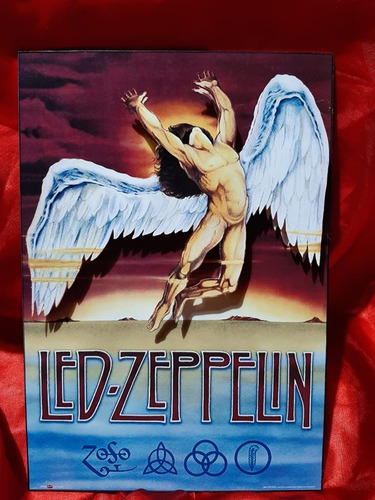 Cuadros De Madera Grandes 3d Led Zeppelin