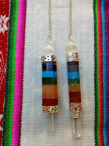 Varita De Poder Con Punta De Cuarzo 7 Chakras Reiki Vara