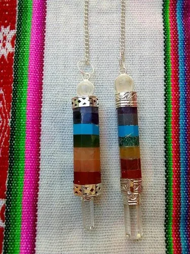 Varita De Poder Con Punta De Cuarzo 7 Chakras Reiki Vara