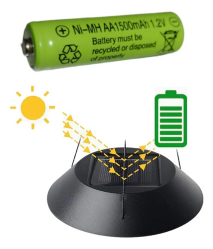 Pilas Solares Pack 12 Unid Aa