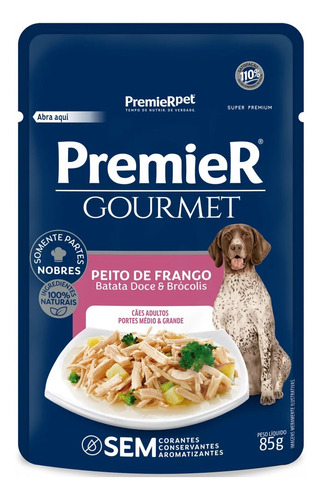 Premier Gourmet Cães Ad Médio Grd Porte Frango 85 G (01 Un)