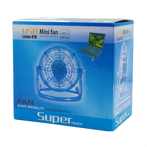 Imagen 6 de 7 de Ventilador Usb Portátil, Ajustable Ligero Silencioso, Gris