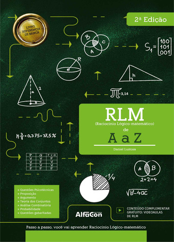 Raciocínio Lógico-matemático - Rlm De A A Z - 2ª Edição, De Daniel Lustosa. Editora Alfacon, Capa Mole, Edição 1 Em Português, 2023