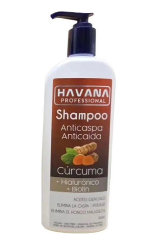 Shampoo Havana Professional Anticaida Y Anticaspa De Cúrcuma