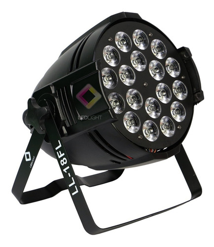 Fly Case Com 8 Canhões Led Par Full 18x18w Rgbwauv Led Par