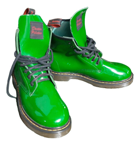 Bota Tipo Martens Verde Charol