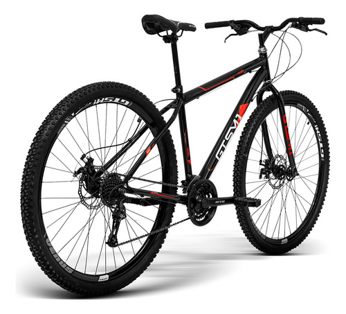 Bicicleta Aro 29 Aço Carbono Freio A Disco 24v Gts Walk New Cor Preto-vermelho Tamanho Do Quadro 19