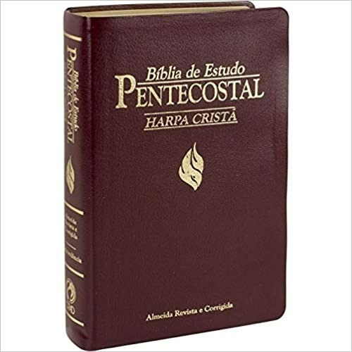 Bíblia De Estudo Pentecostal Capa Luxo Com Harpa 